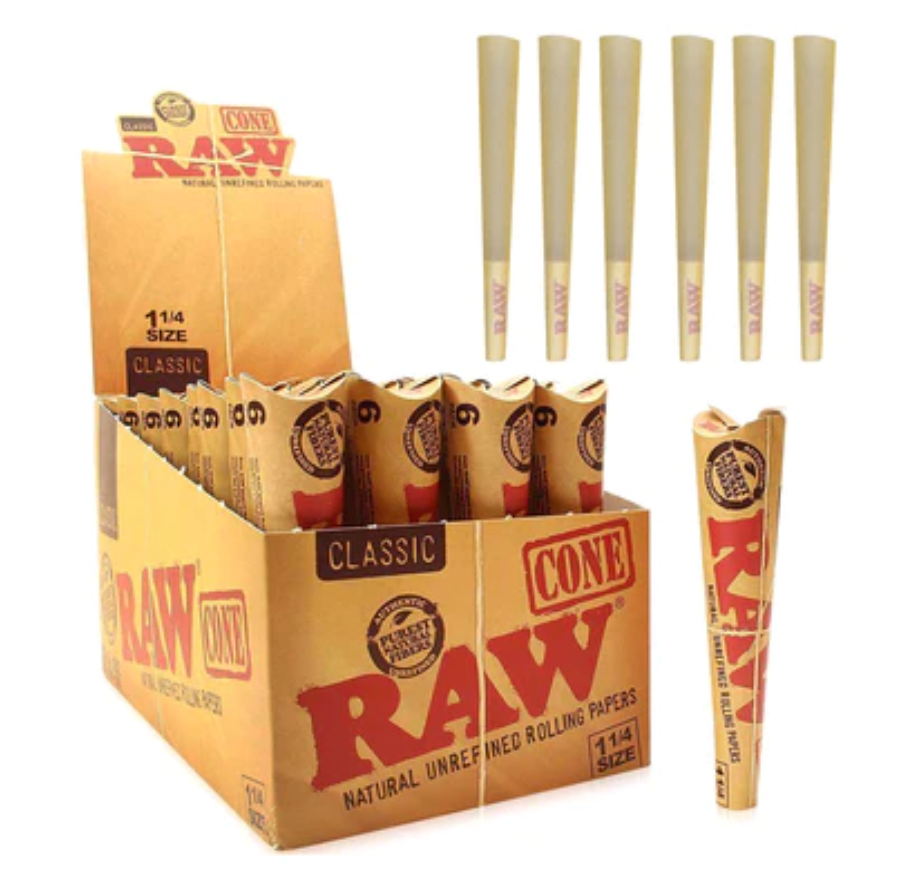 RAW - CONOS DE PAPEL CLASSIC 1 1/4, RAW