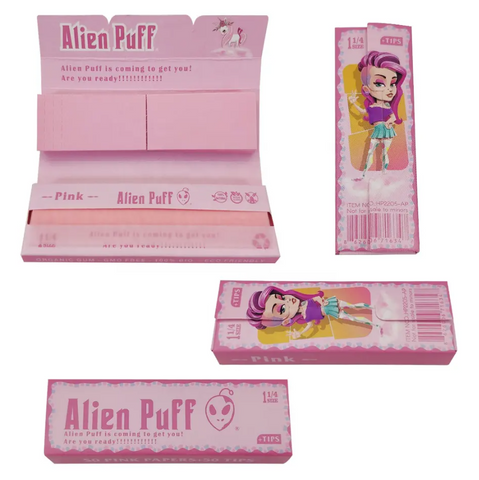 Alien Puff |  Pink  Papel  + Filtros