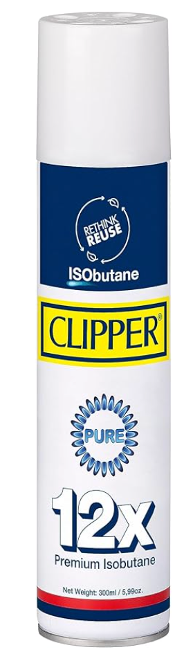 CLIPPER GAS ISOBUTANO 300 ML PARA MECHEROS, multicolor