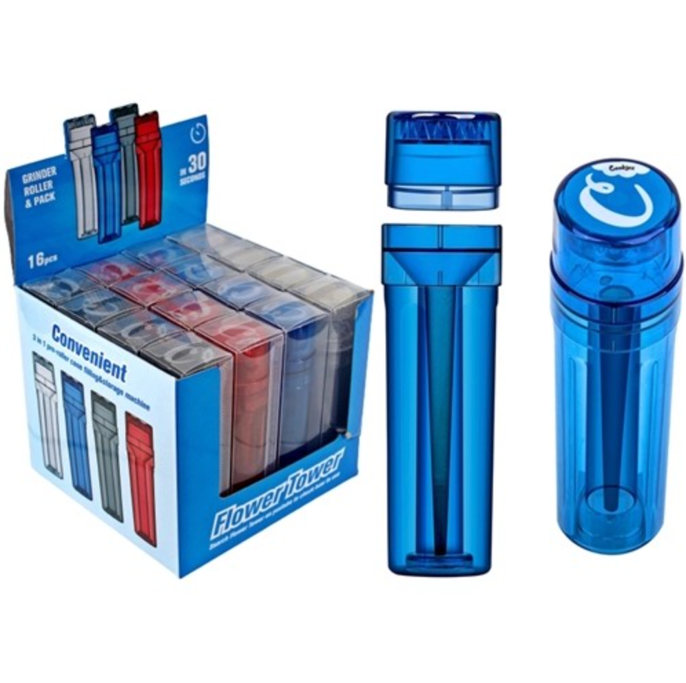 Cookies Flower Tower Grinder Moledor Cone Filler TdH Mx