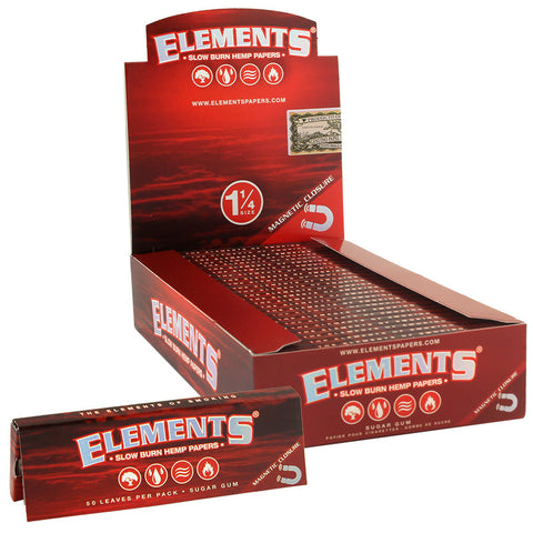 Elements Red Magnetic 1 1/4 Papel de fumar