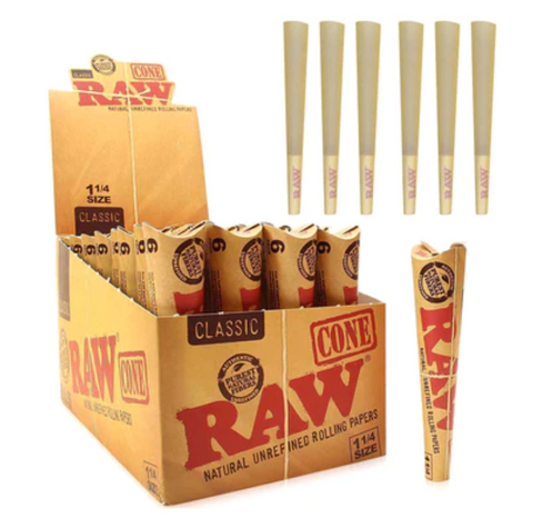 RAW | Pre Rolado Classic Cones 1 1/4