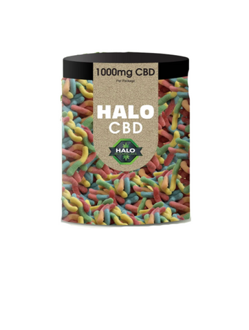 HALO | Sour Worm Mix 1000mg CBD Gomitas