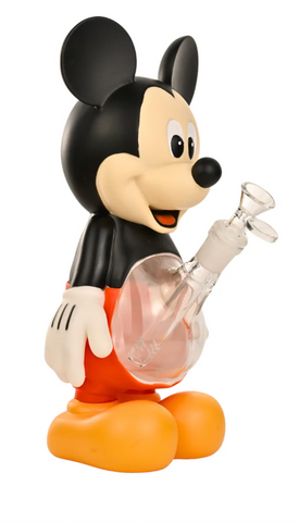 Vinyl Bong Mickey Mouse Waterpipe 11"