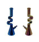 SENSE GLASS | Kong Bong Electroplated Zig Zag 17" Beaker