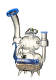 Lookah | 9" Cute Double Chamber Inline Perc Recycler Glass Bong