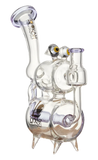 Lookah | 9" Cute Double Chamber Inline Perc Recycler Glass Bong