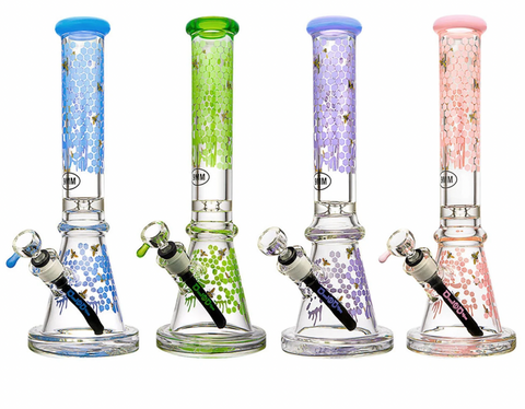 aLeaf | Hollow Base 9MM Honey Comb Beaker 16"