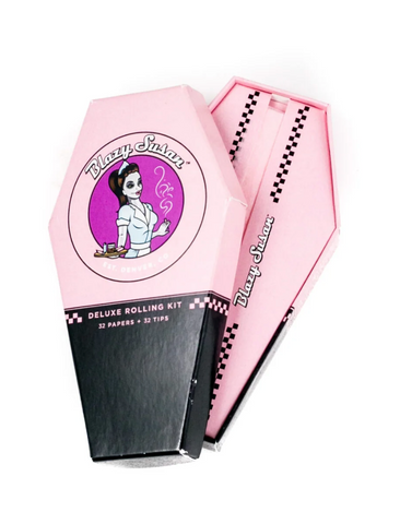 Blazy Susan | Pink Rolling Paper Coffin Kit Papel + Filtros