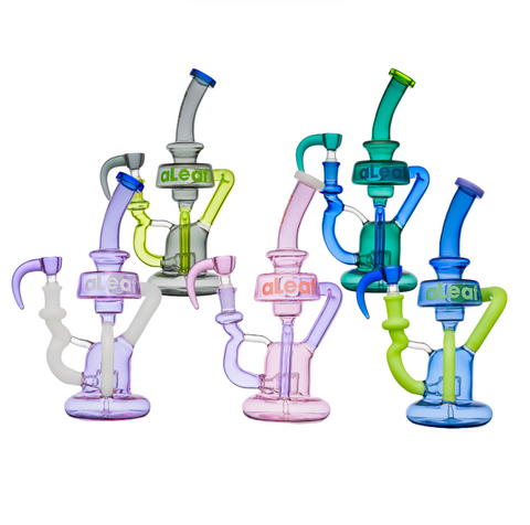 aLeaf | Recycler w/Horn Bowl Zeus Bong 9"