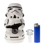 Stormtrooper Ceramic Bong Stoner Wars 7"