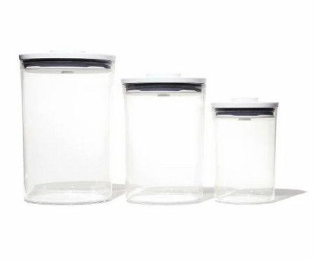 OXO | 3-Piece POP Round Canister Set Botes Herméticos