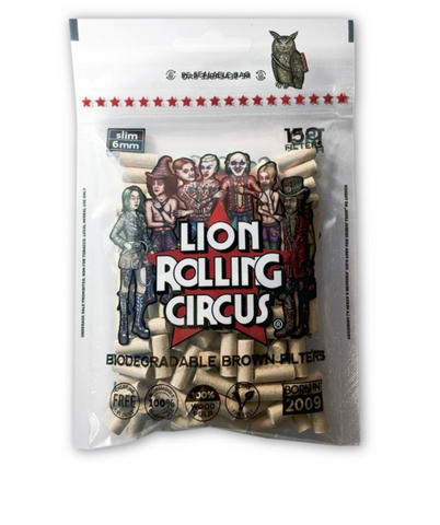 Lion Rolling Circus | Filtros Marrones Biodegradables 150ct