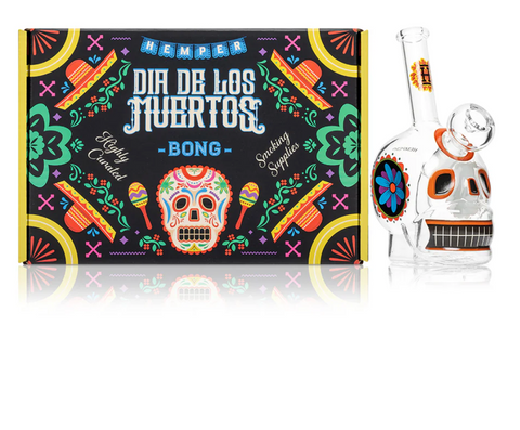 HEMPER | Día de Los Muertos Skull Bong 6.1"
