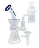 Dogg Lbs | 6" Everyday Mini Rig Hourglass Water Pipe Box Set Banger & Carb Cap