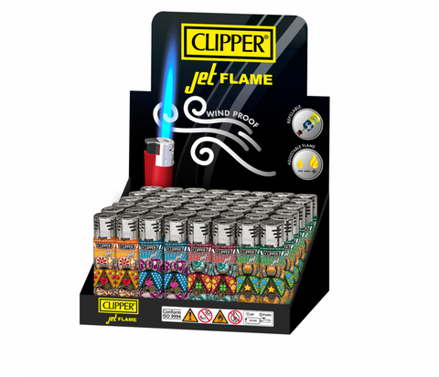 Clipper | Jet Flame Encendedor Display 48ct Shiny Beetle