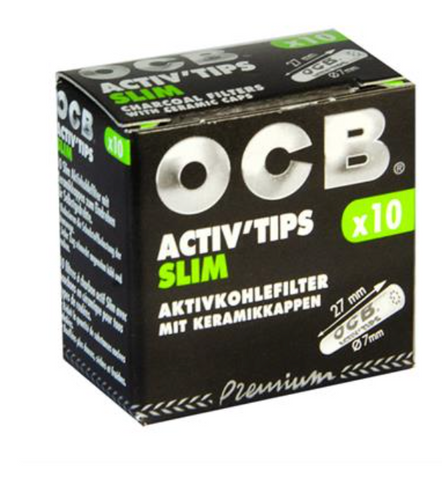 OCB | Activ' Tips Slim Premium Filtros Carbon Activado