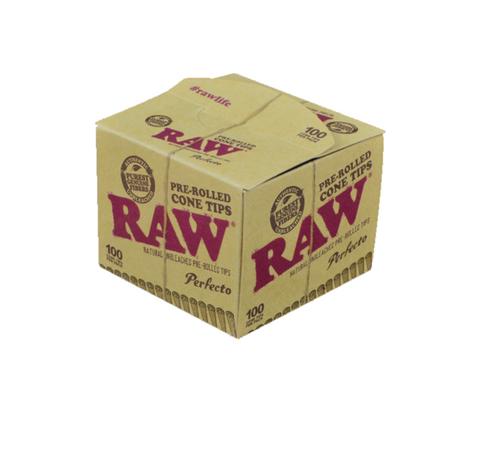 RAW | Perfecto Pre-Rolled Cone Tips Box 100ct