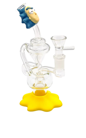 Glass Recycler Rick Waterpipe 7" Silicone