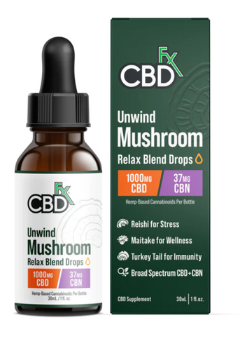 CBDFx | Unwind Mushroom Relax Blend Drops