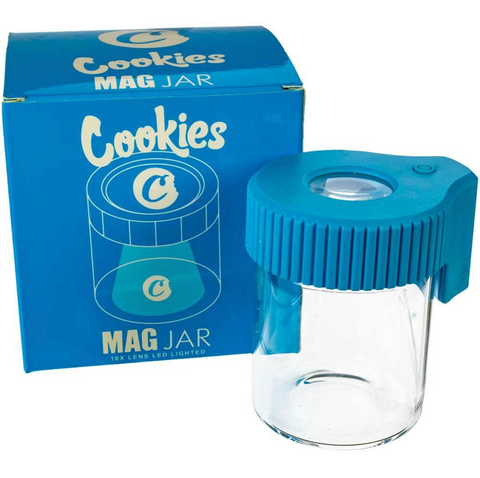 Mag Jar Contenedor Lupa Cookies Led Zoom Container - Tienda de Humo Mx